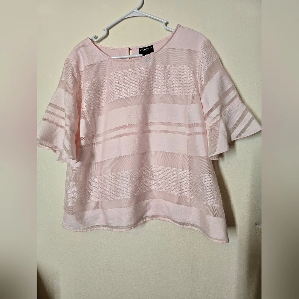 Liz Claiborne Pink Boxy Blouse Relaxed Fit - Picture 1 of 3